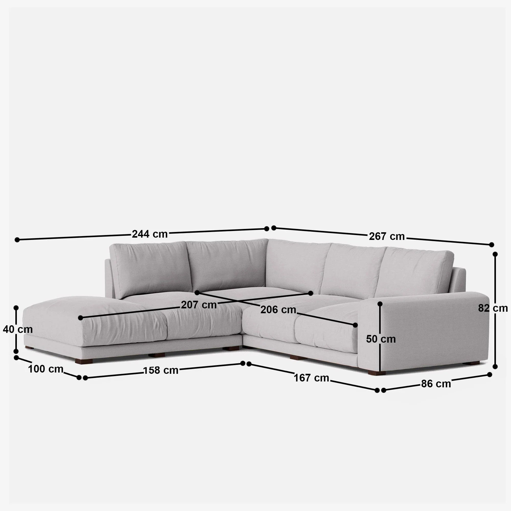 Amanda L Shape Sofa