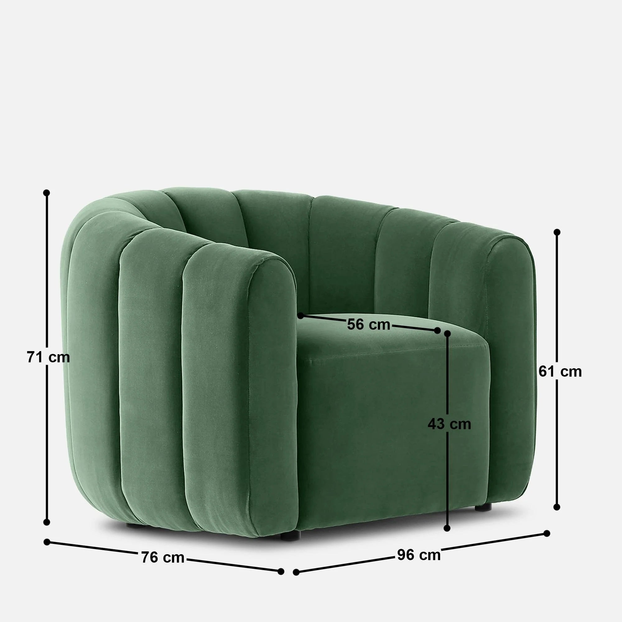 Amy Curvy Single Sofa Chair