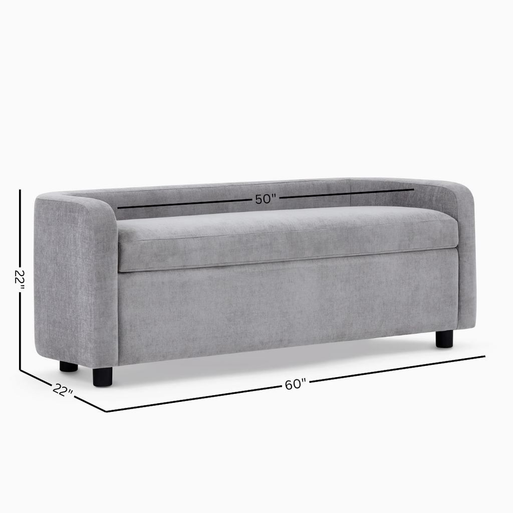 Bacall Curved Storage Bench