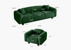 Beryl Curved 5 Seater Couch Sofa
