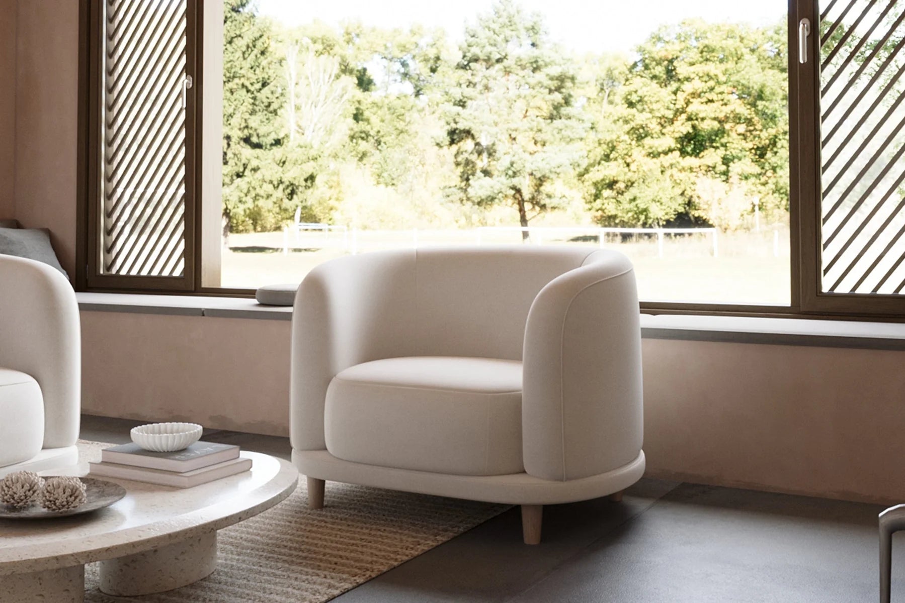 Cora Curved 5-Seater Couch Sofa