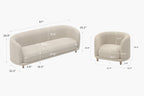 Cora Curved 5-Seater Couch Sofa