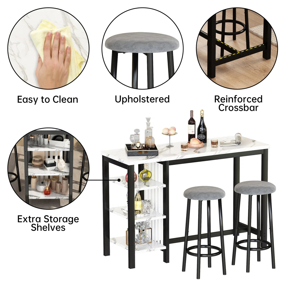 Counter Height Bar Table Set