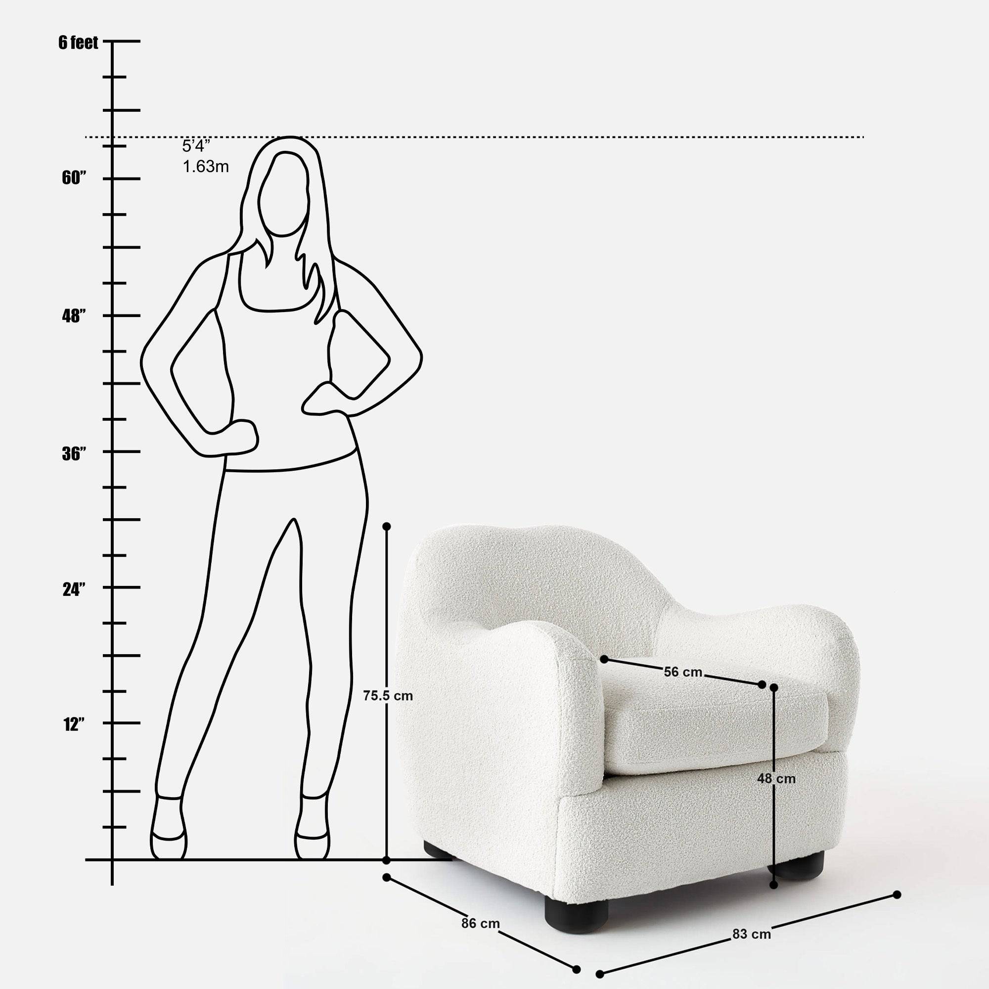 Cynthia Curvy Accent Sofa Chair