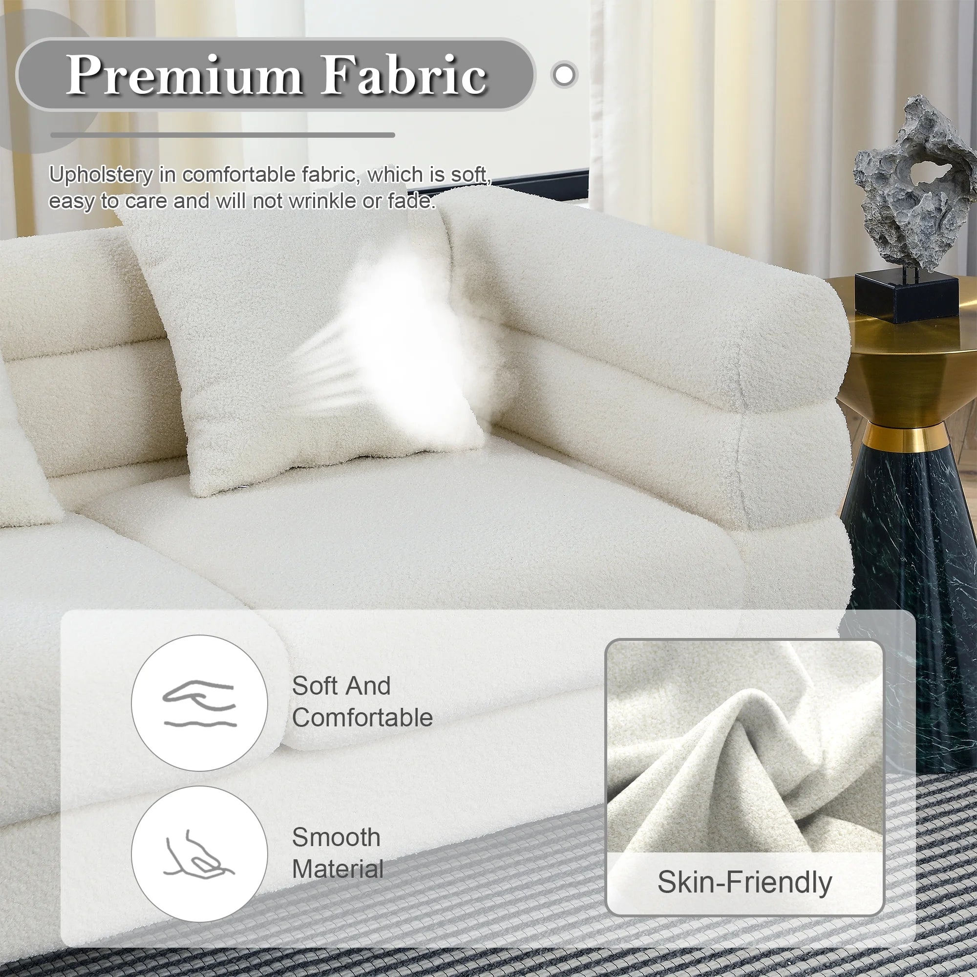 Donna Boucle 2 Seater Sofa