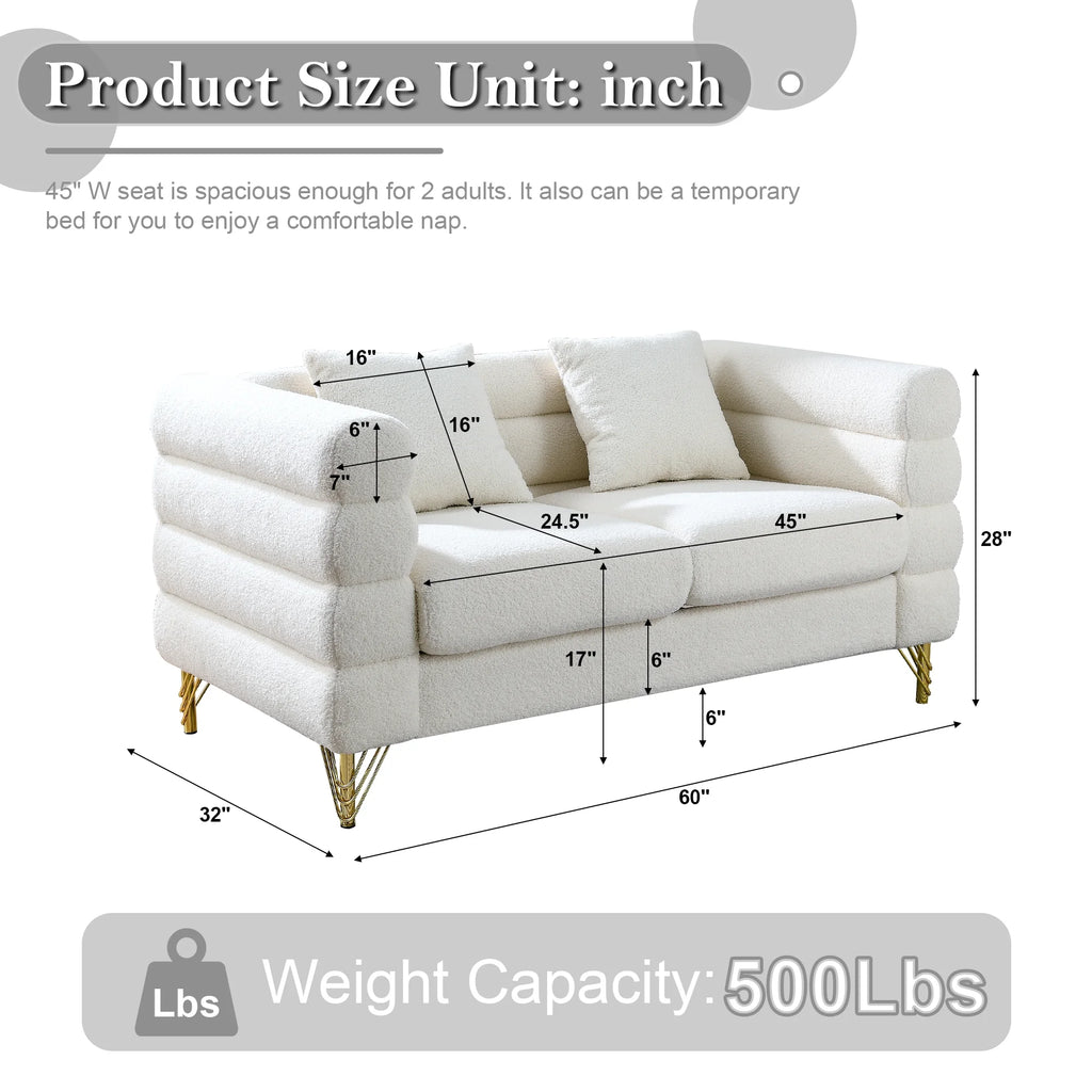 Donna Boucle 2 Seater Sofa