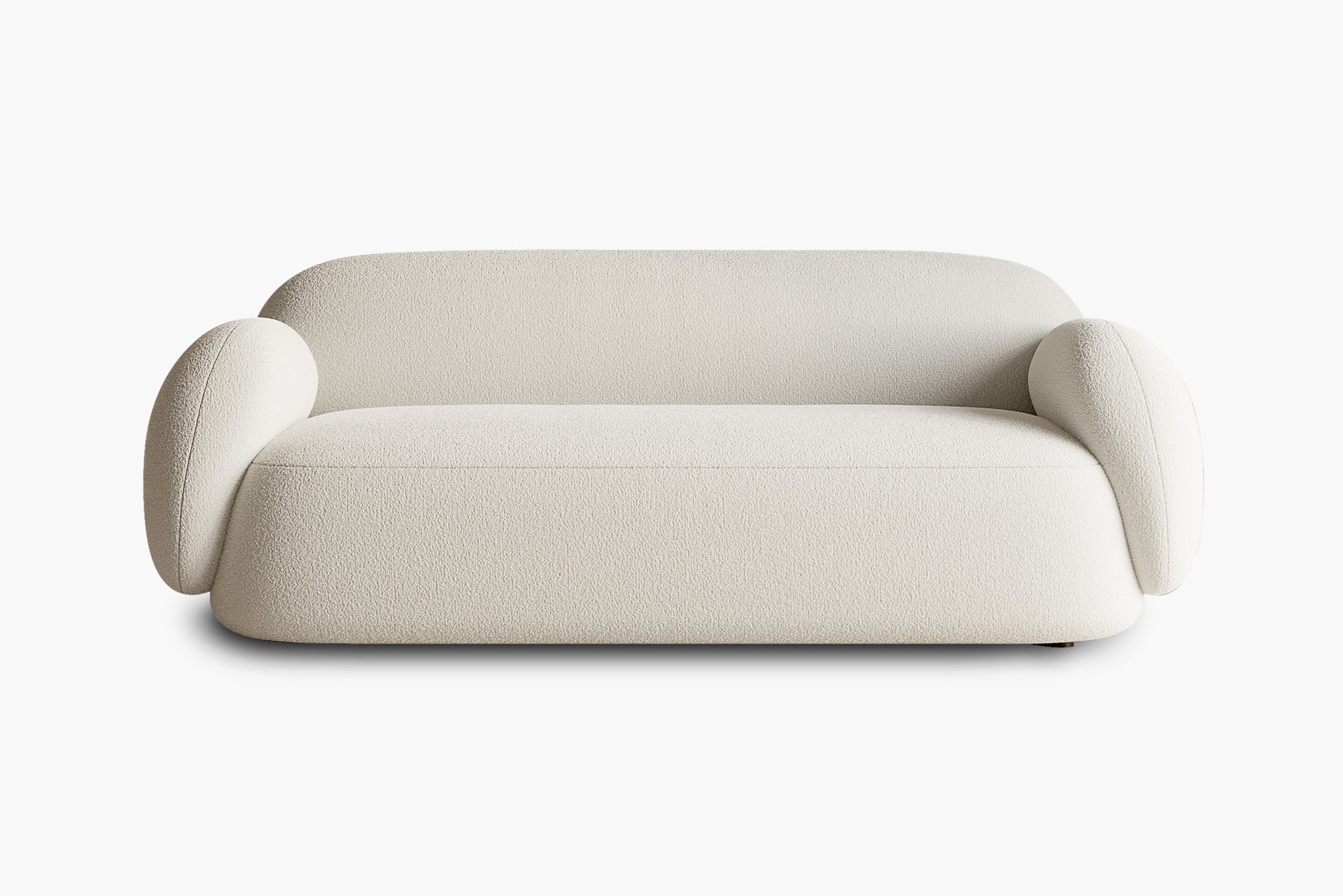 Dori Boucle Curved 3-Seater Couch Sofa