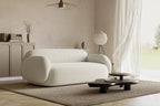 Dori Boucle Curved 3-Seater Couch Sofa