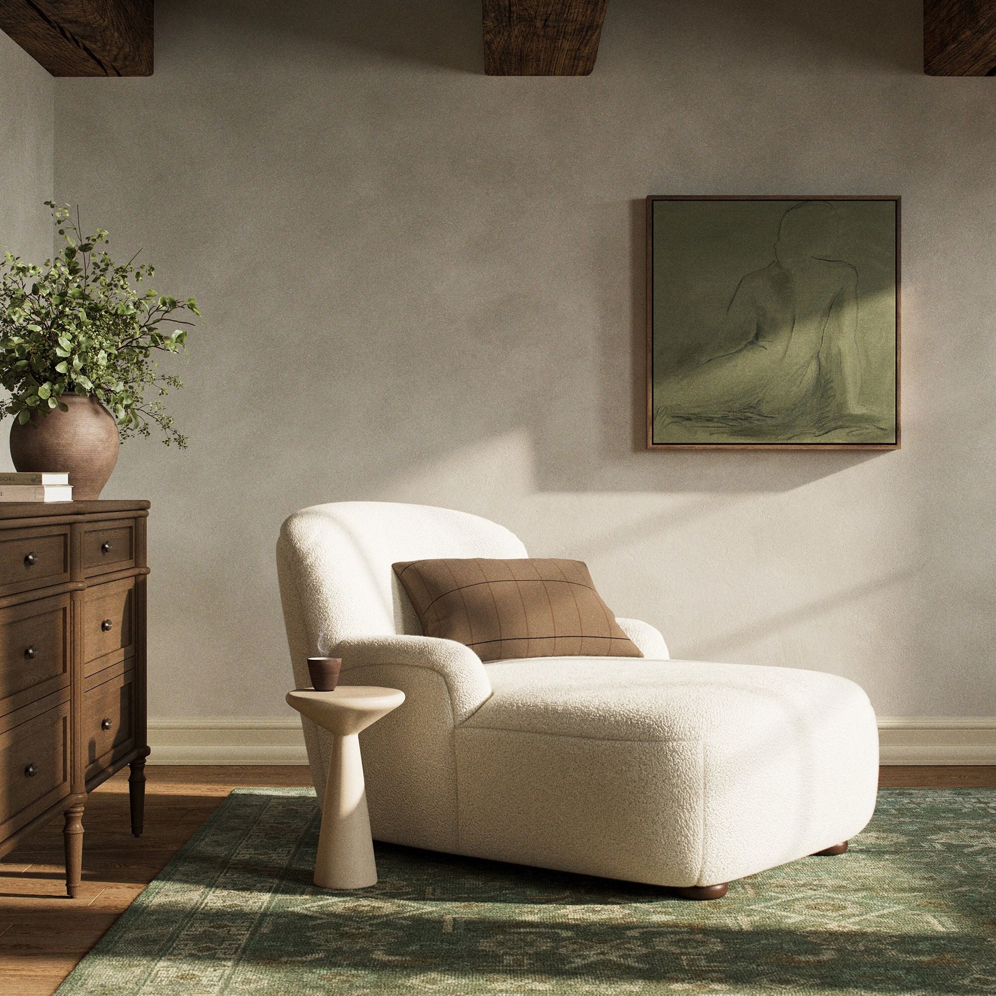 Elizabethtown Boucle Chaise Lounge