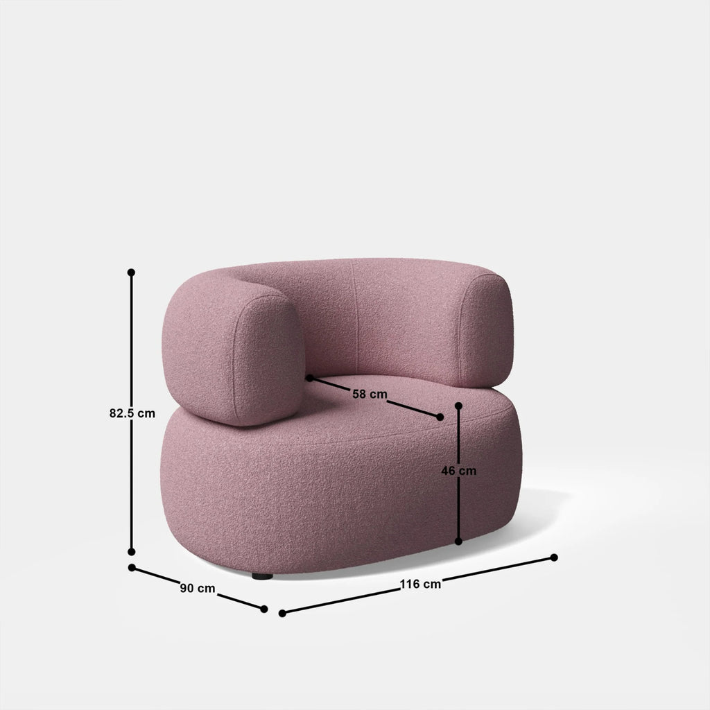 Emily Curvy 1 Seater Sofa Chair