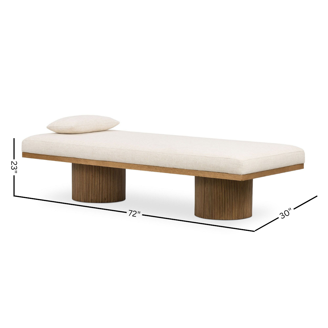 Fluted Base Chaise Lounge