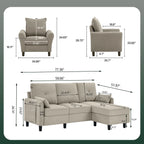 Jason 4 Seater Sofa Set with Ottoman