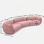 Jessica Curvy Sectional Sofa