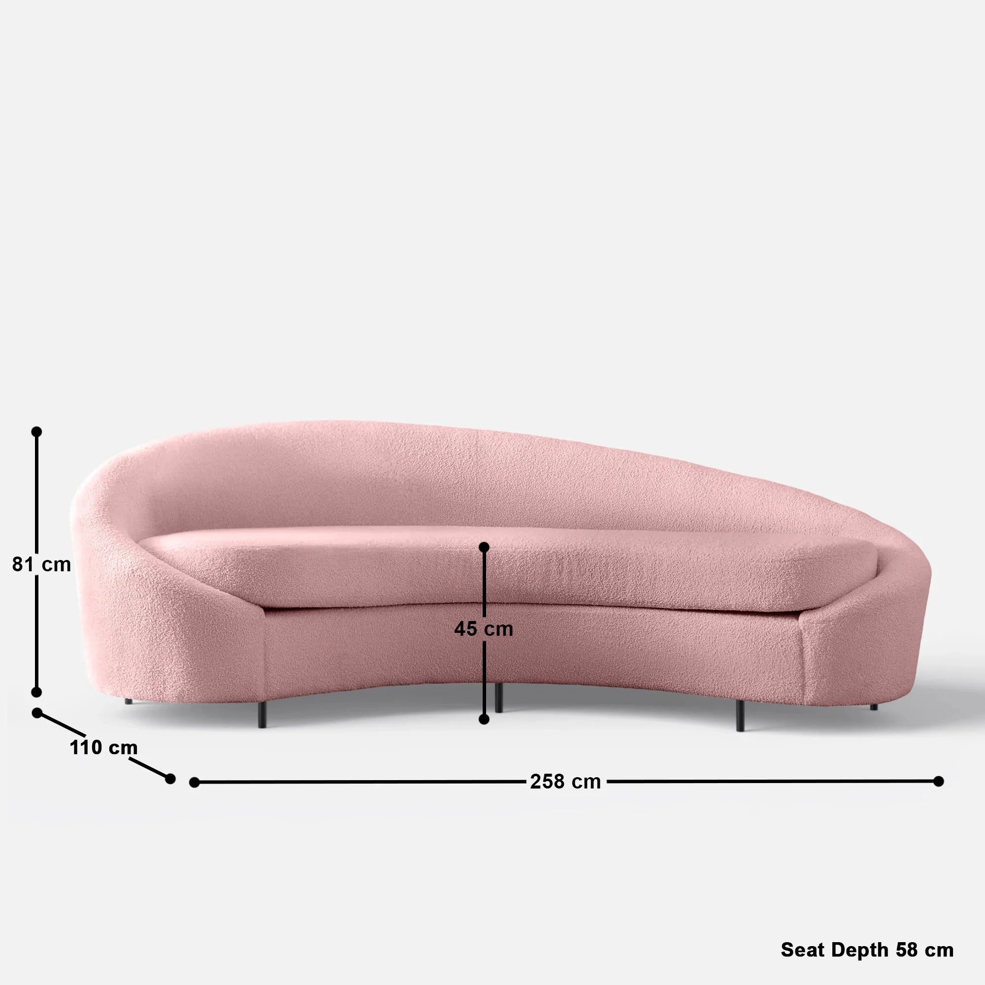 Kimberly Curvy Large 3 Seater Sofa
