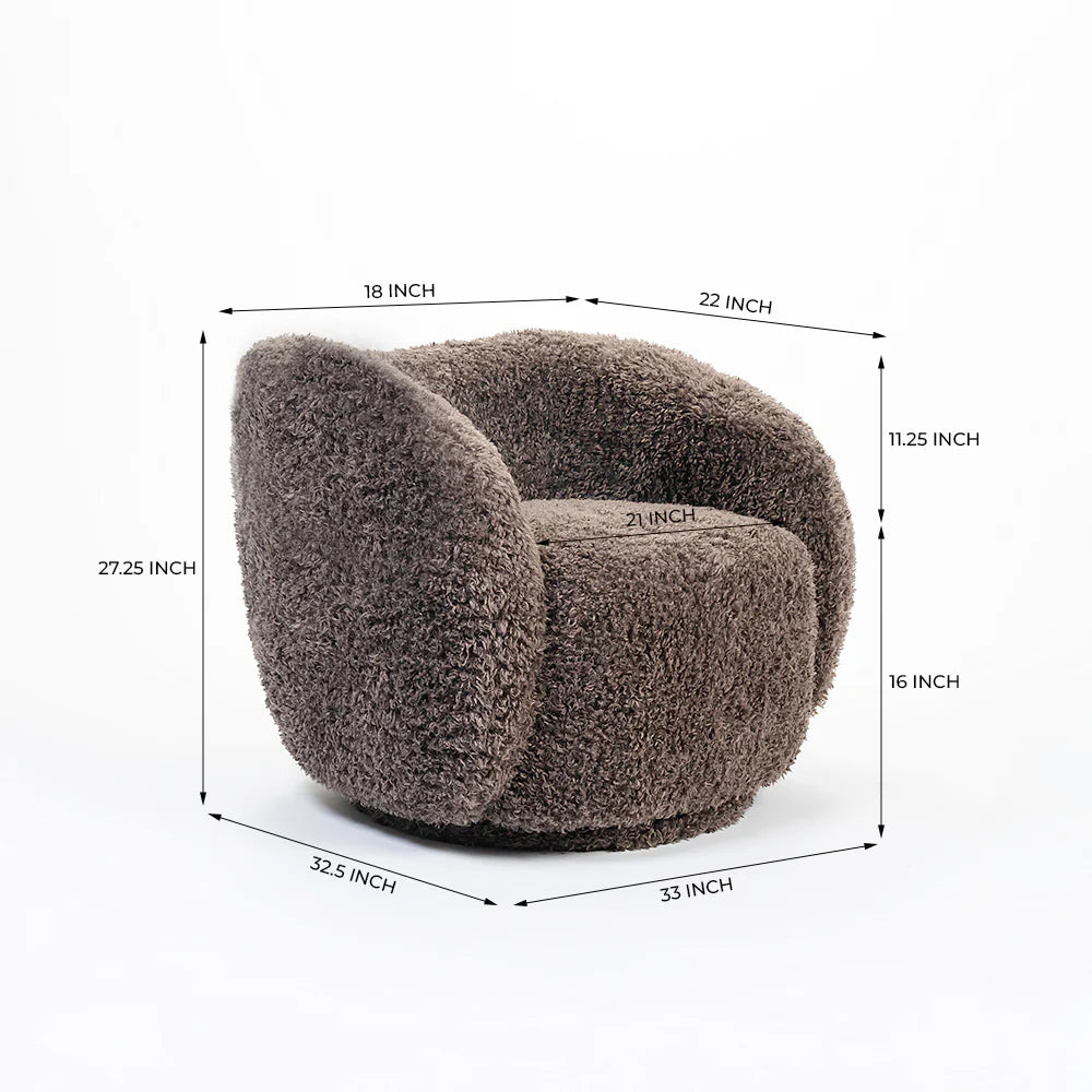 Andrea Fur Fabric Chair