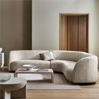 Laurent Boucle Curvy Sectional L Shape Sofa