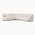 Laurent Boucle Curvy Sectional L Shape Sofa