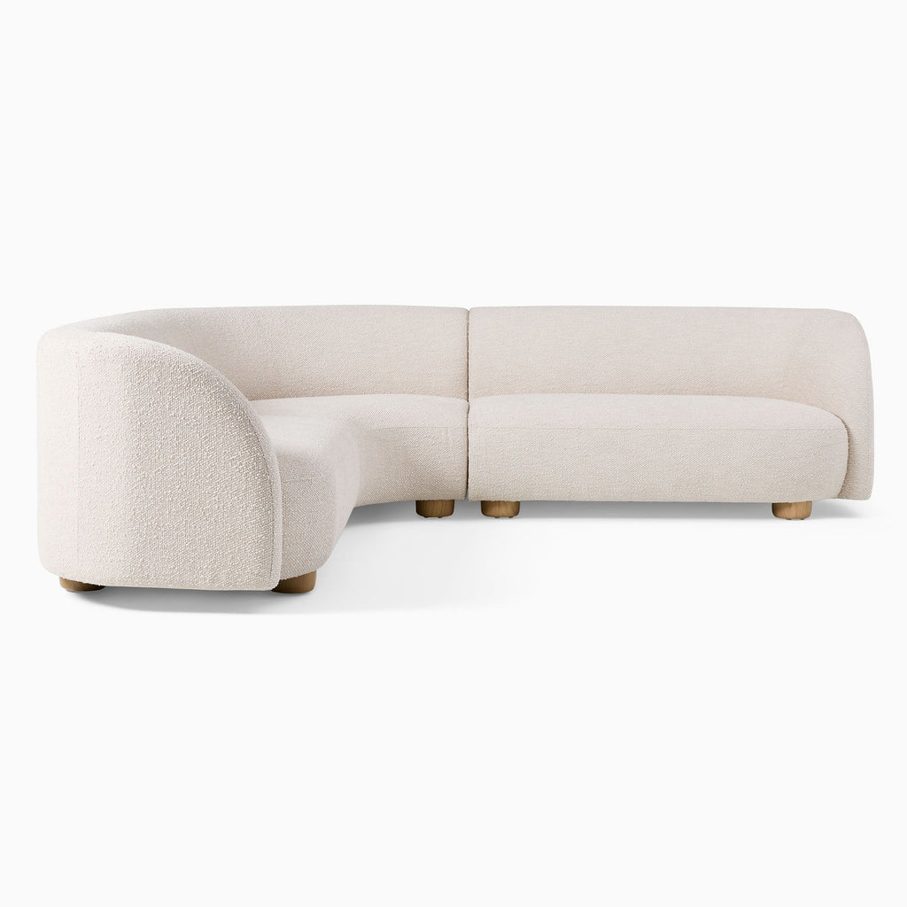 Laurent Boucle Curvy Sectional L Shape Sofa