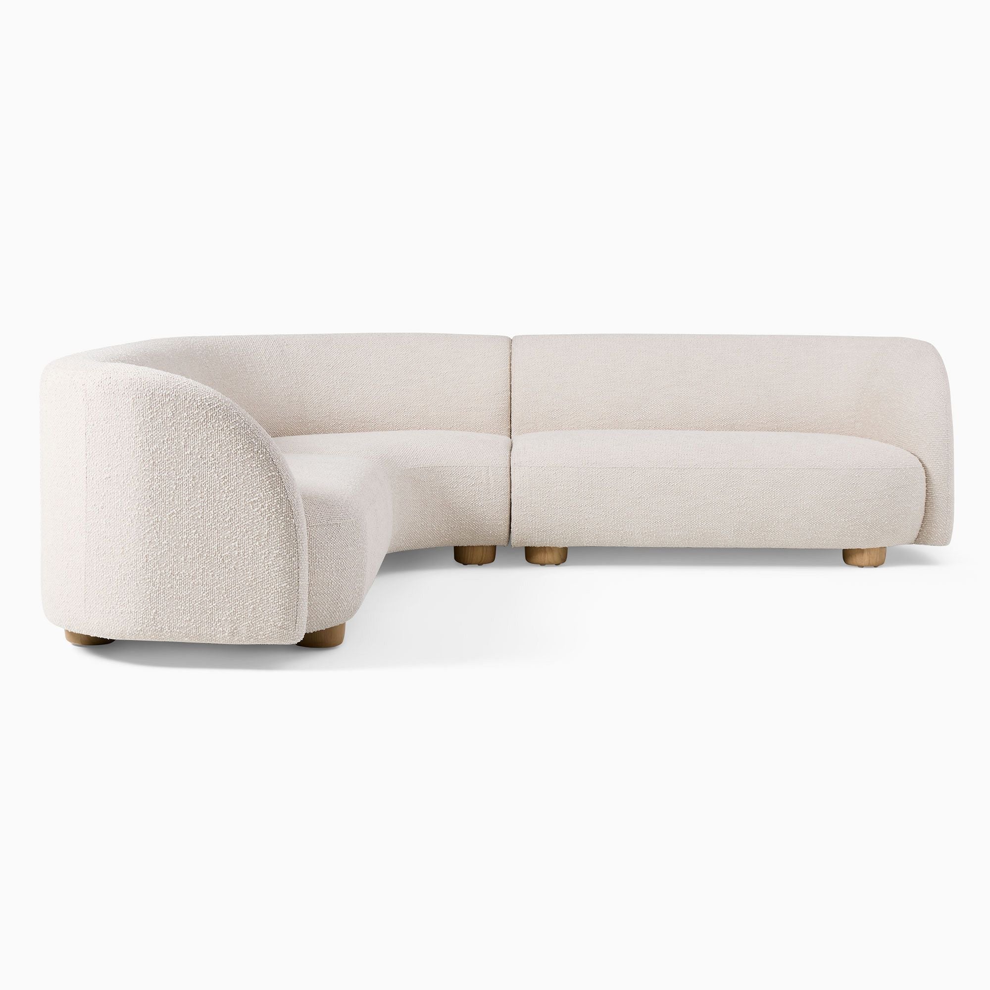 Laurent Boucle Curvy Sectional L Shape Sofa