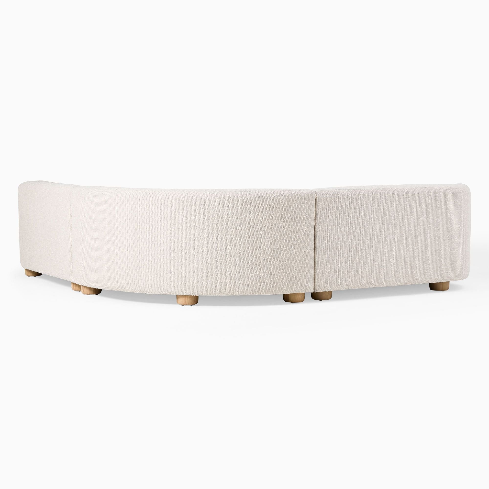 Laurent Boucle Curvy Sectional L Shape Sofa