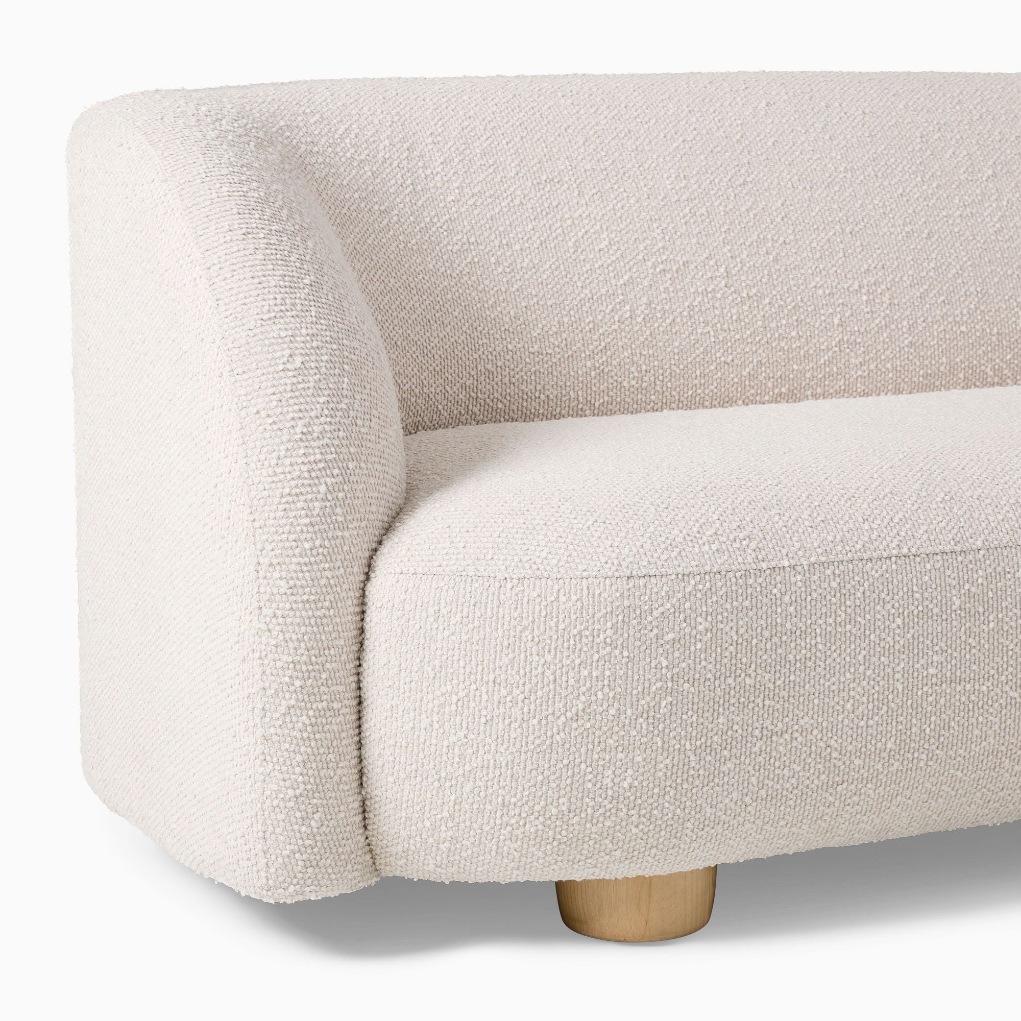 Laurent Boucle Curvy Sectional L Shape Sofa