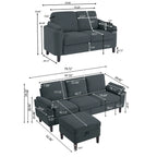 Lewis 5 Seater Sofa Set with Ottoman