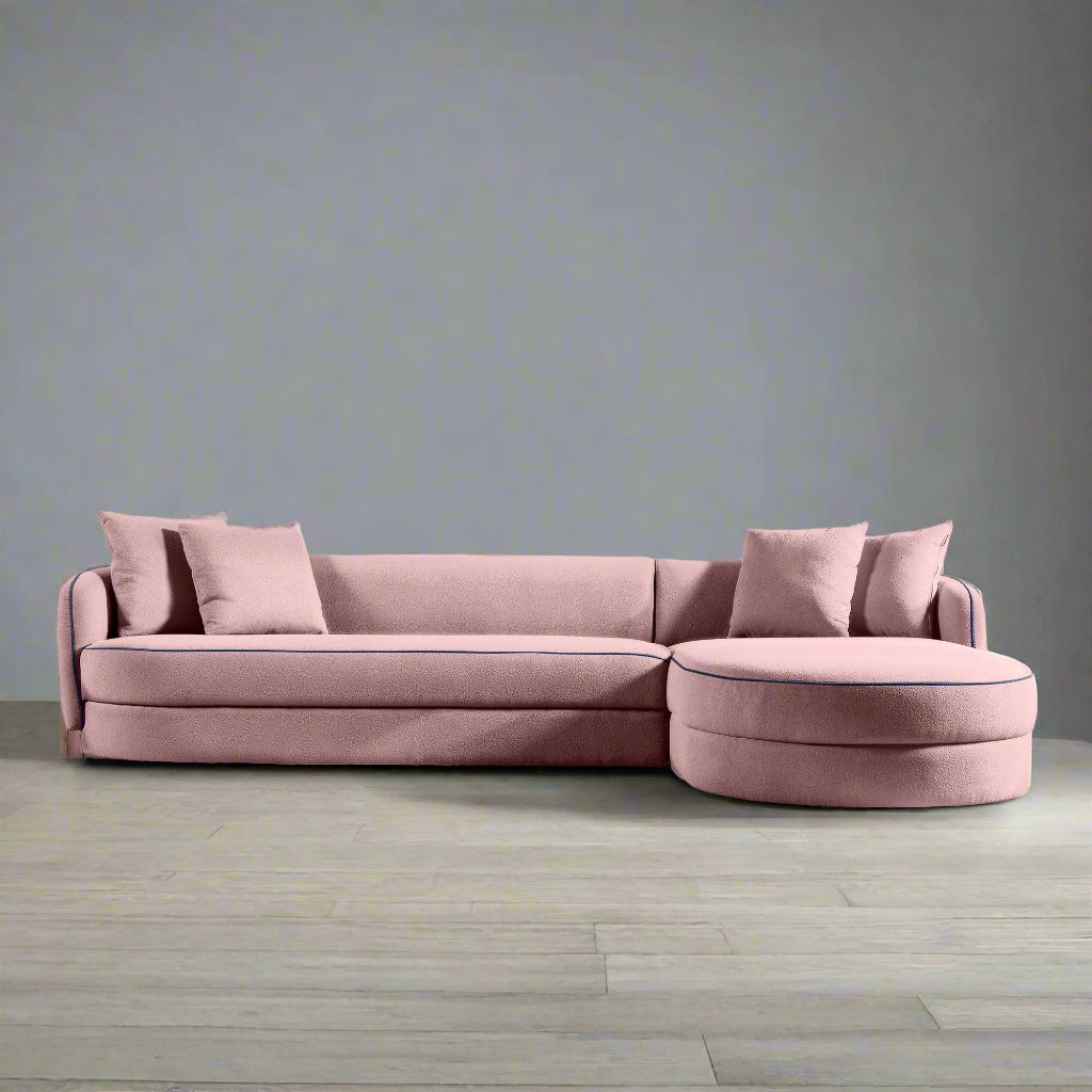 Linda Curvy Sectional L Shape Sofa
