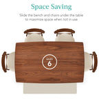 Lindsae Dining Set 6 Seater