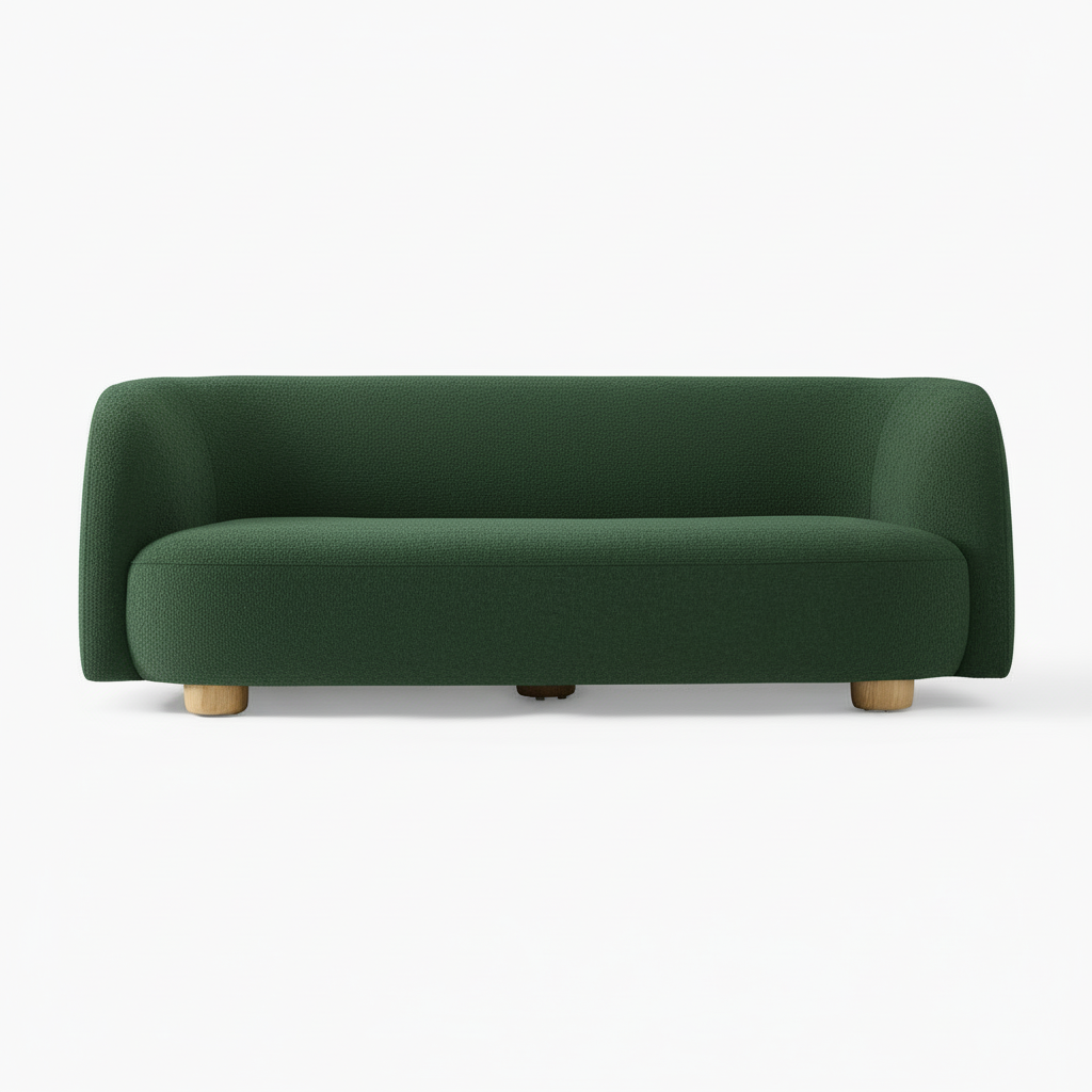 Michelle Boucle Curvy 3-Seater Sofa