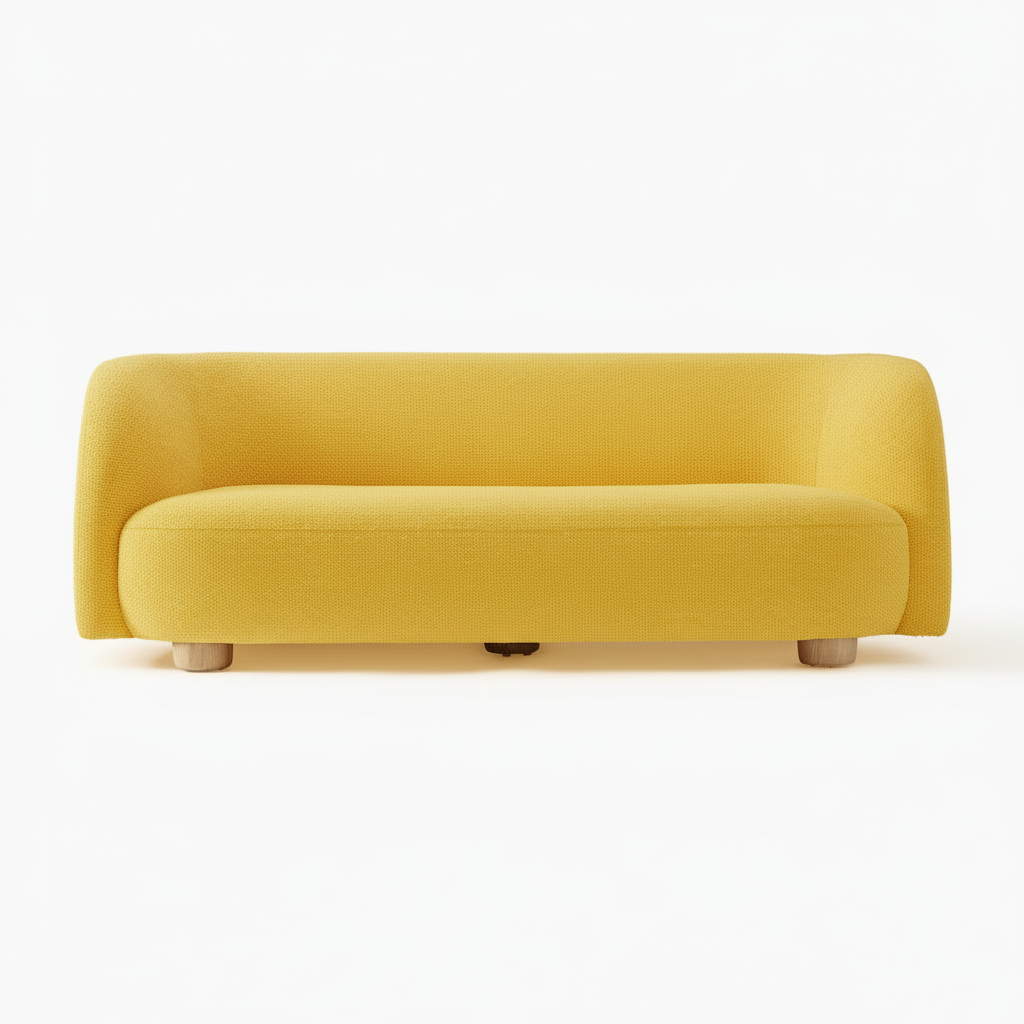 Michelle Boucle Curvy 3-Seater Sofa