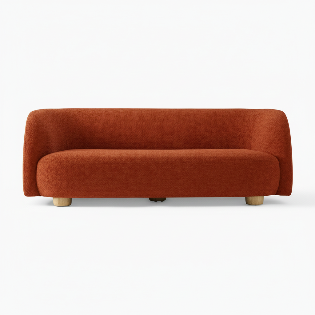 Michelle Boucle Curvy 3-Seater Sofa