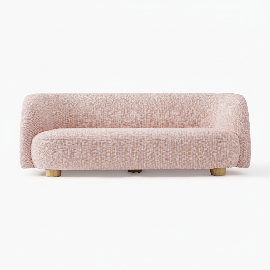 Michelle Boucle Curvy 3-Seater Sofa