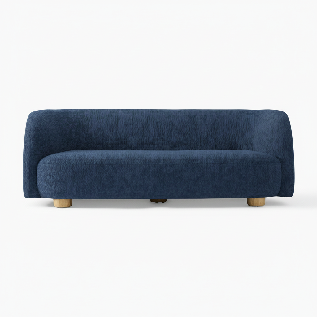 Michelle Boucle Curvy 3-Seater Sofa