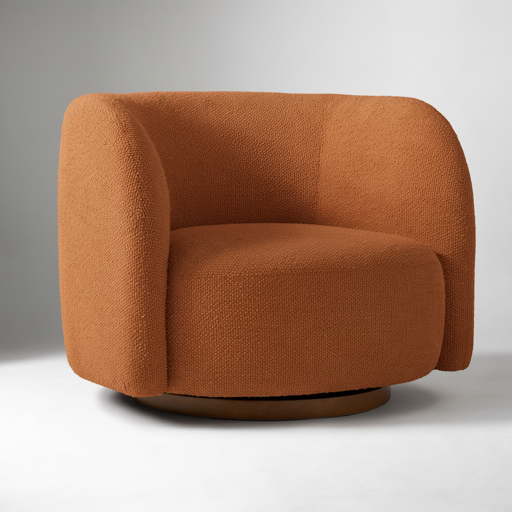Michelle Boucle Swivel Sofa Chair