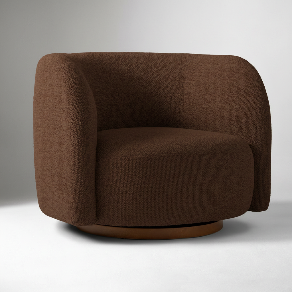 Michelle Boucle Swivel Sofa Chair