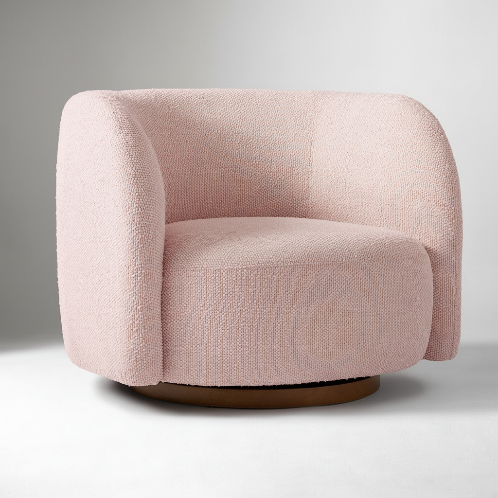 Michelle Boucle Swivel Sofa Chair