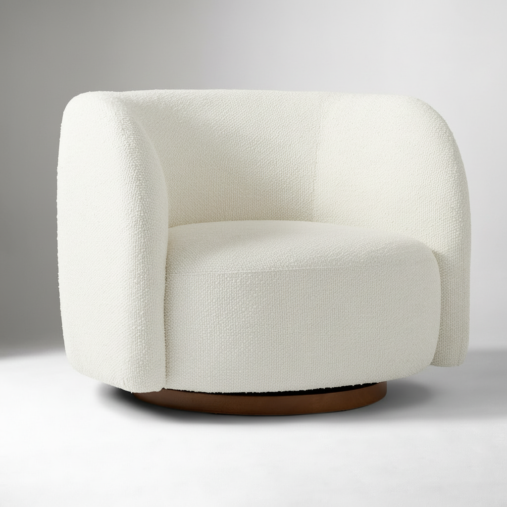 Michelle Boucle Swivel Sofa Chair