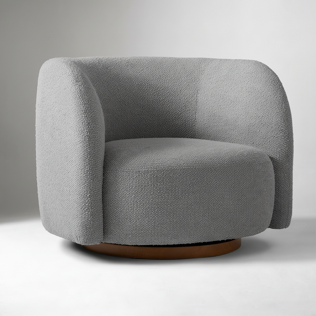Michelle Boucle Swivel Sofa Chair