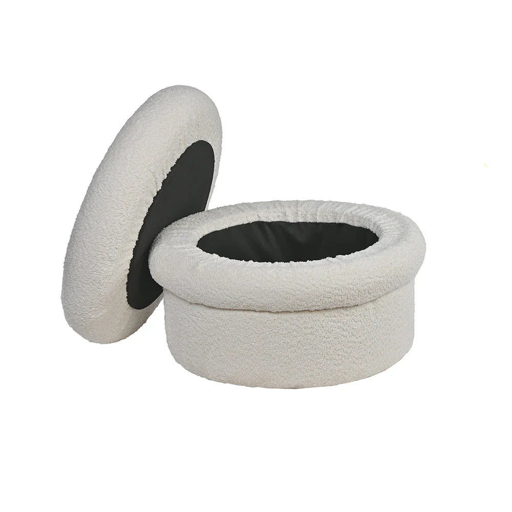 Landyn Boucle Ottoman