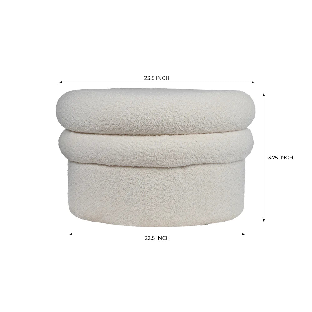 Landyn Boucle Ottoman