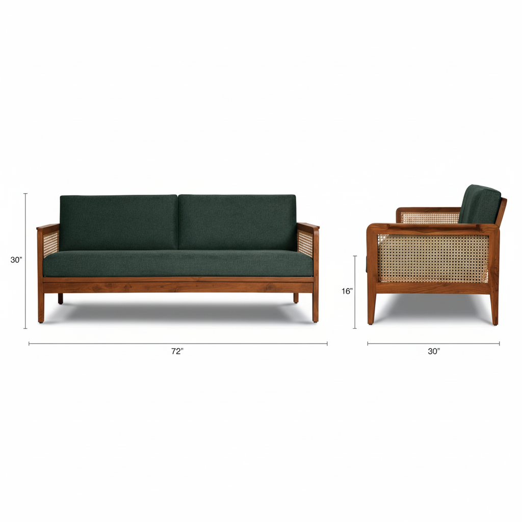 Silas 3 Seater Teak Sofa