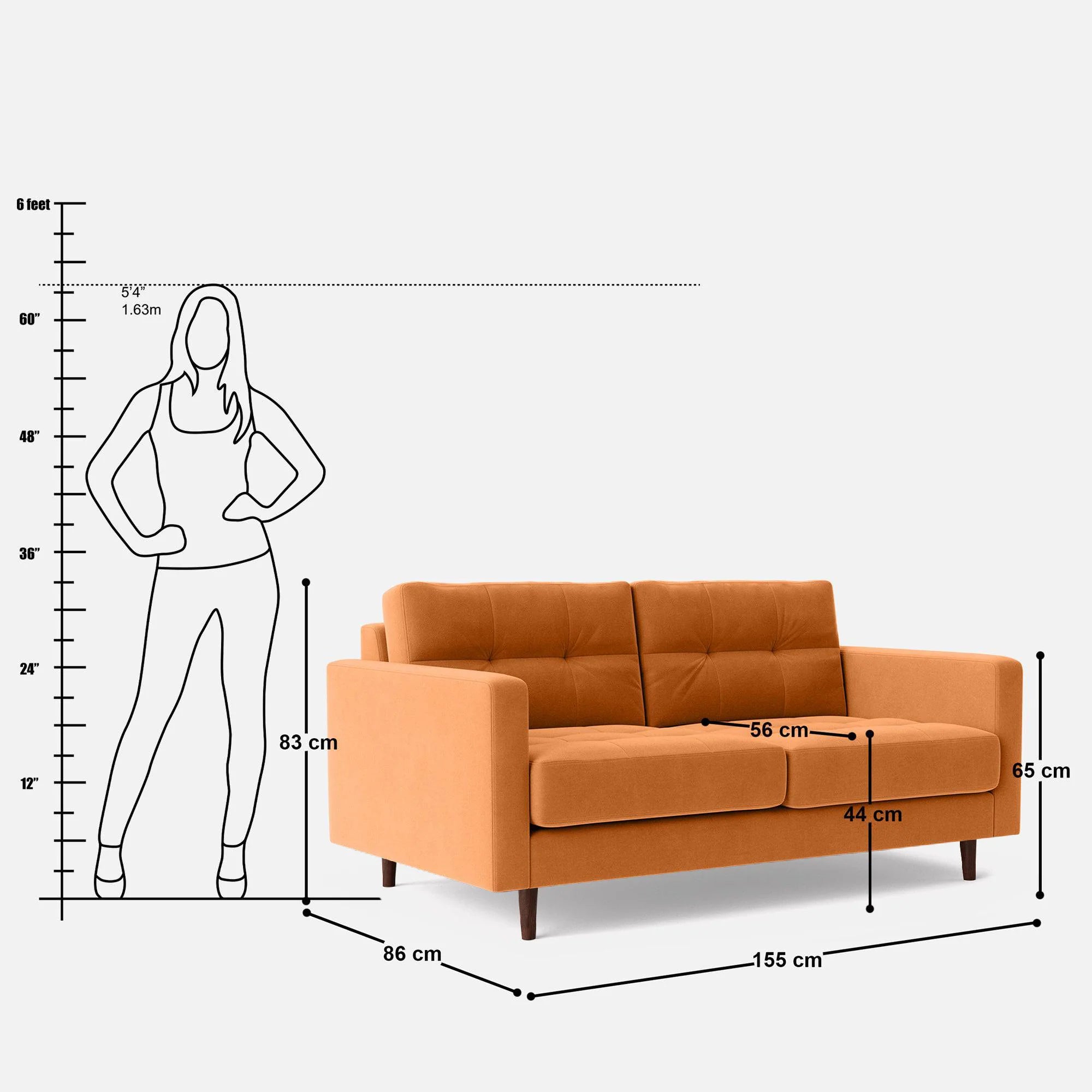Rebecca 2 Seater Sofa