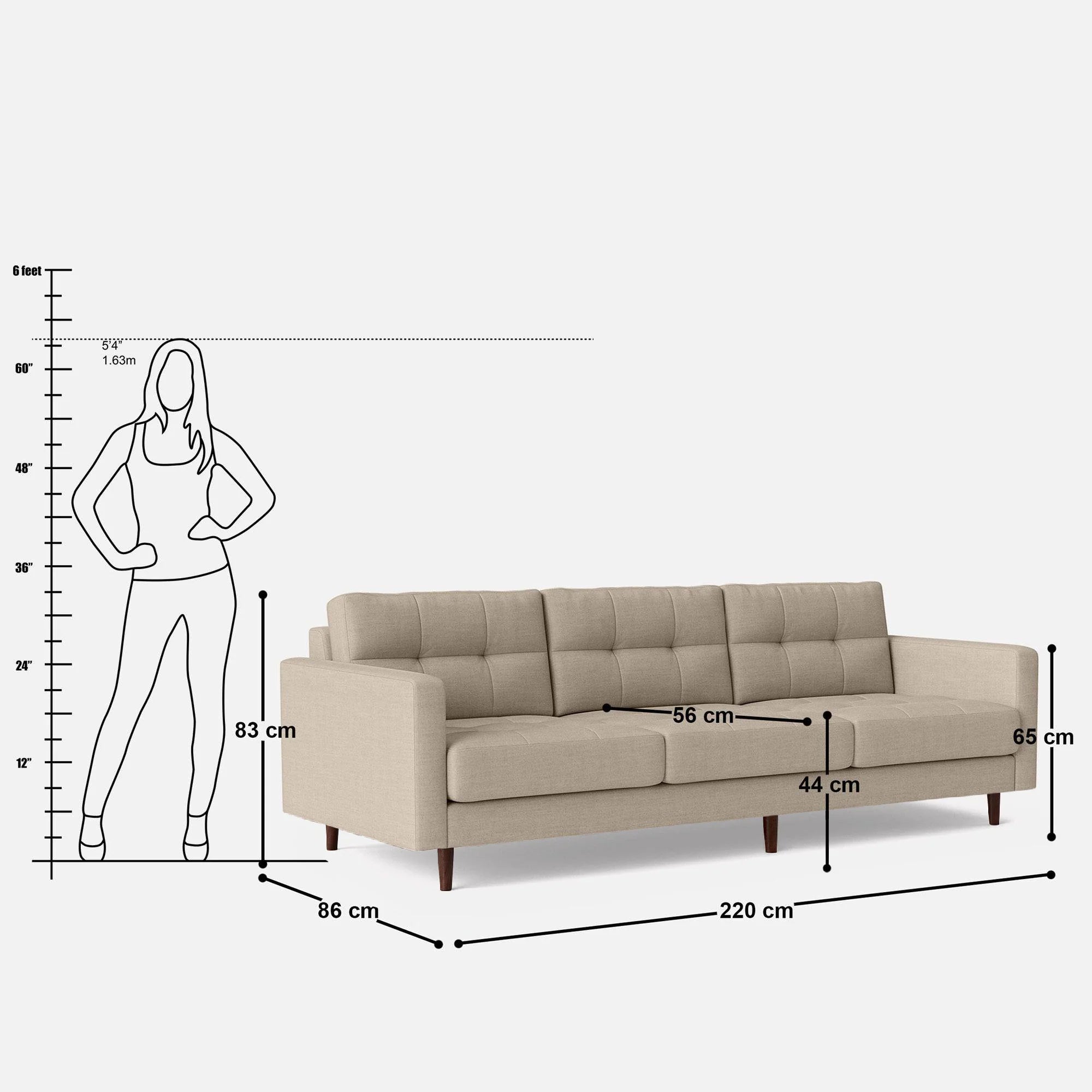 Rebecca 3 Seater Sofa