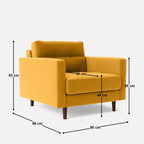 Rebecca Single Seater Sofa