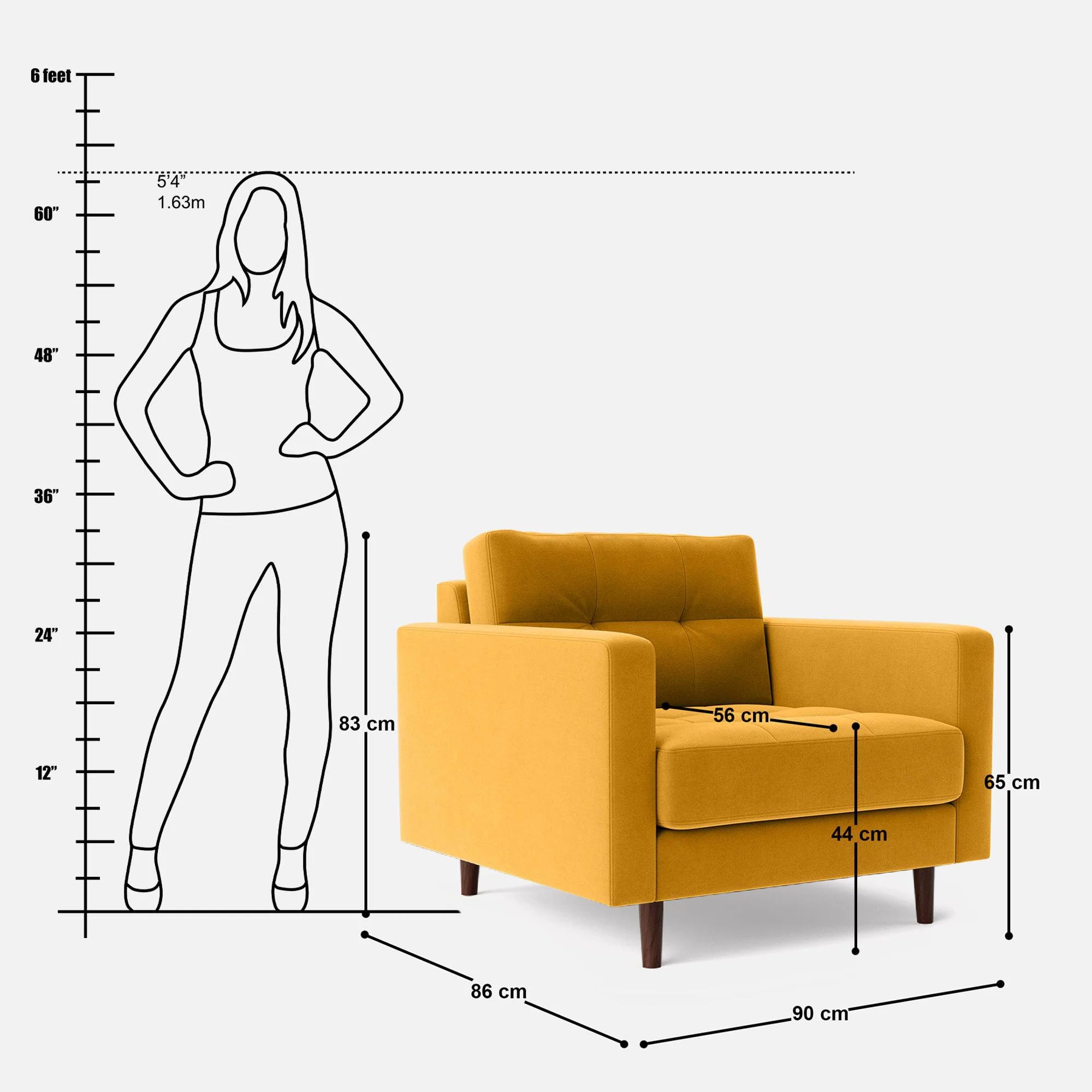 Rebecca Single Seater Sofa