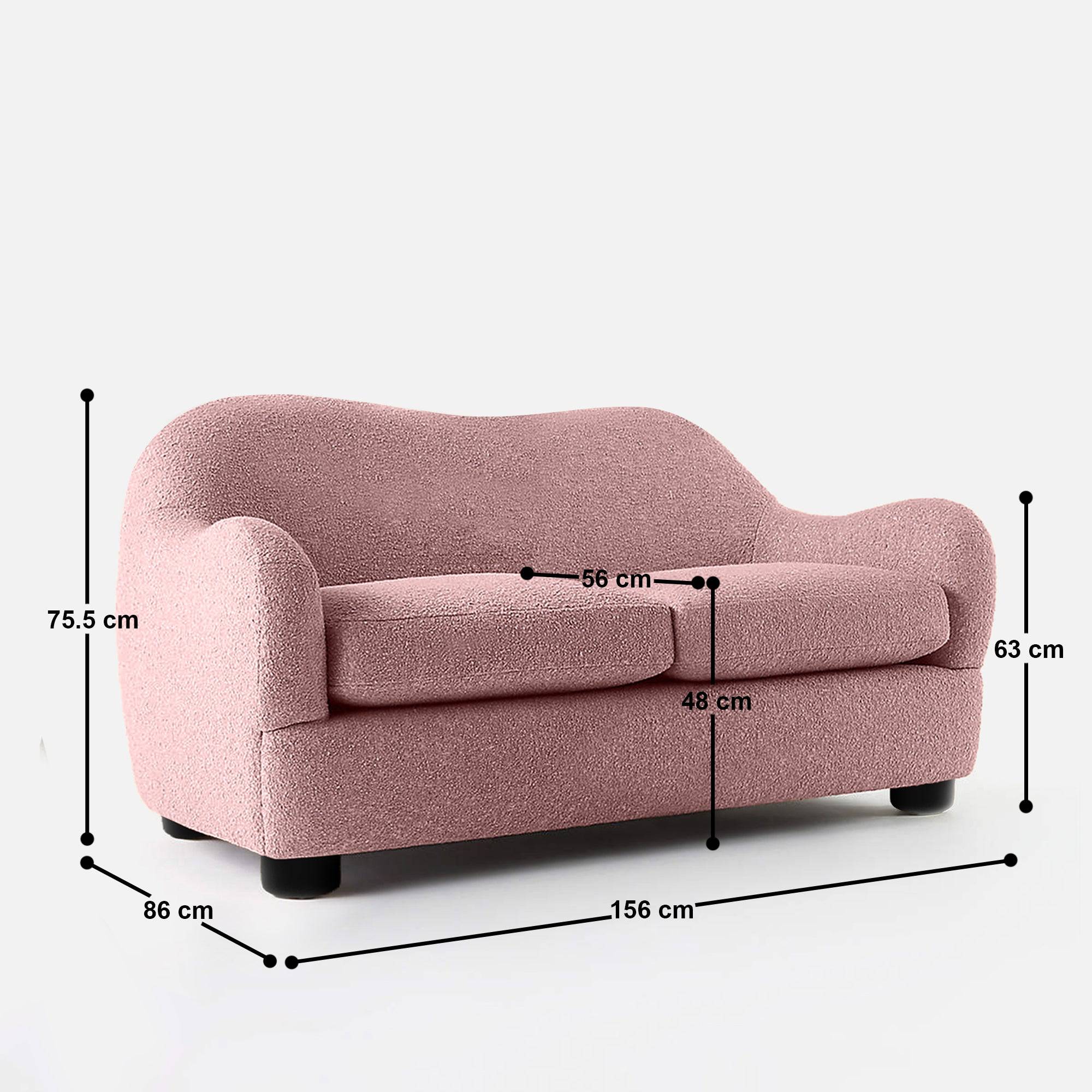Cynthia Curvy 2 Seater Sofa