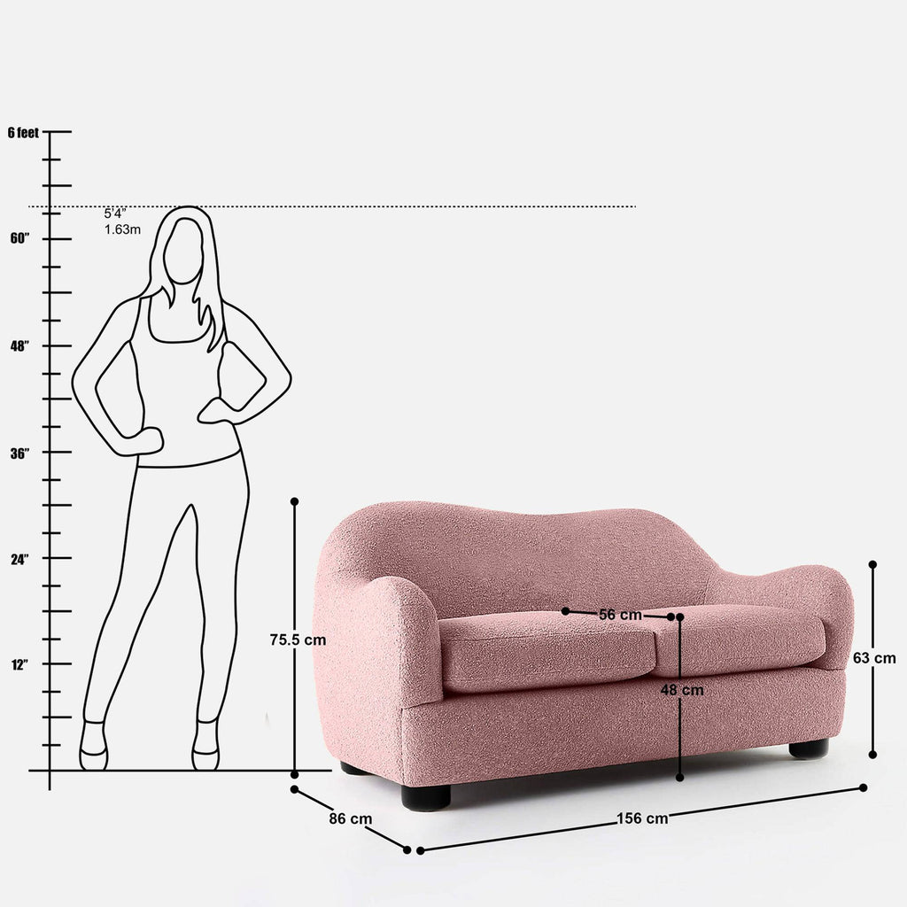 Cynthia Curvy 2 Seater Sofa