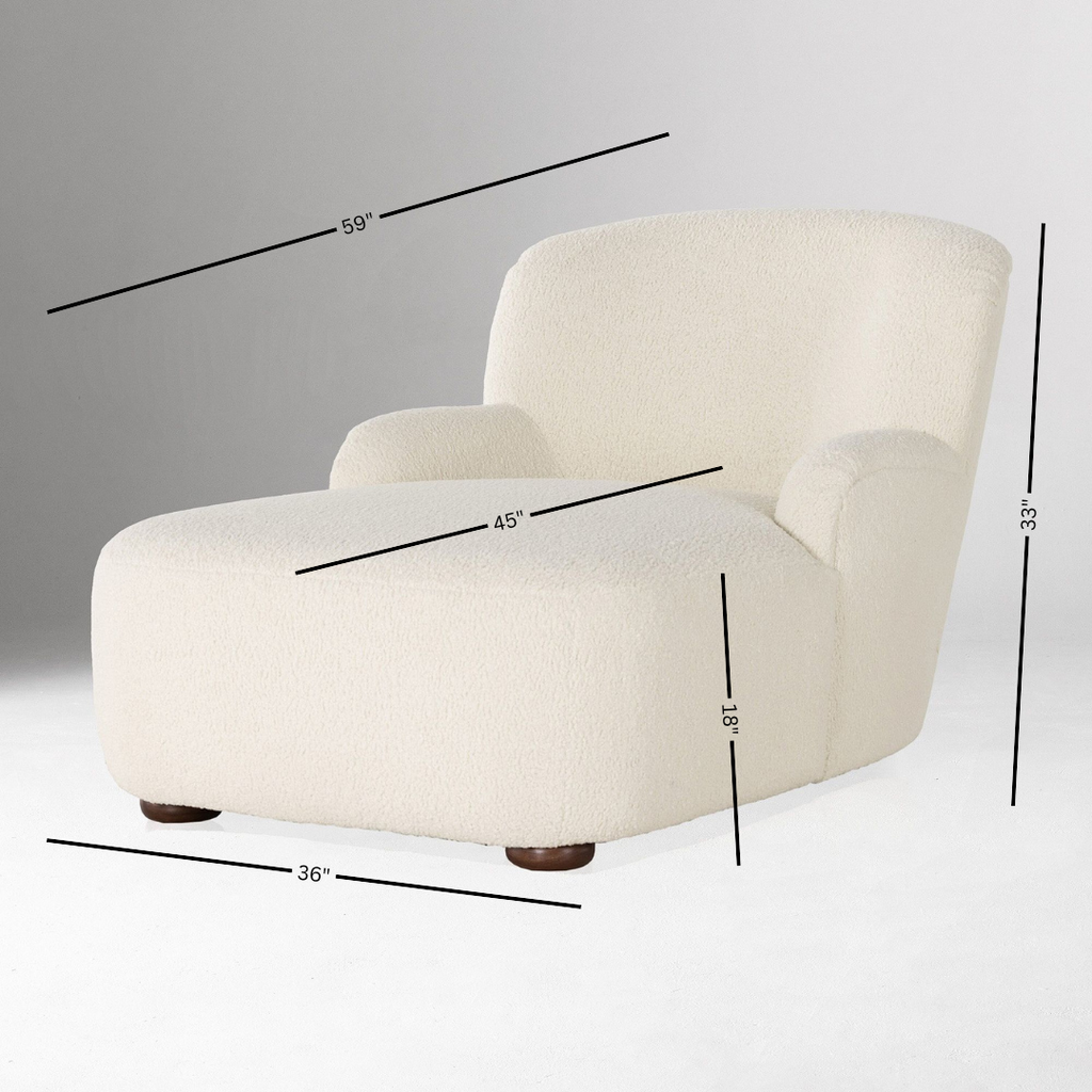 Elizabethtown Boucle Chaise Lounge