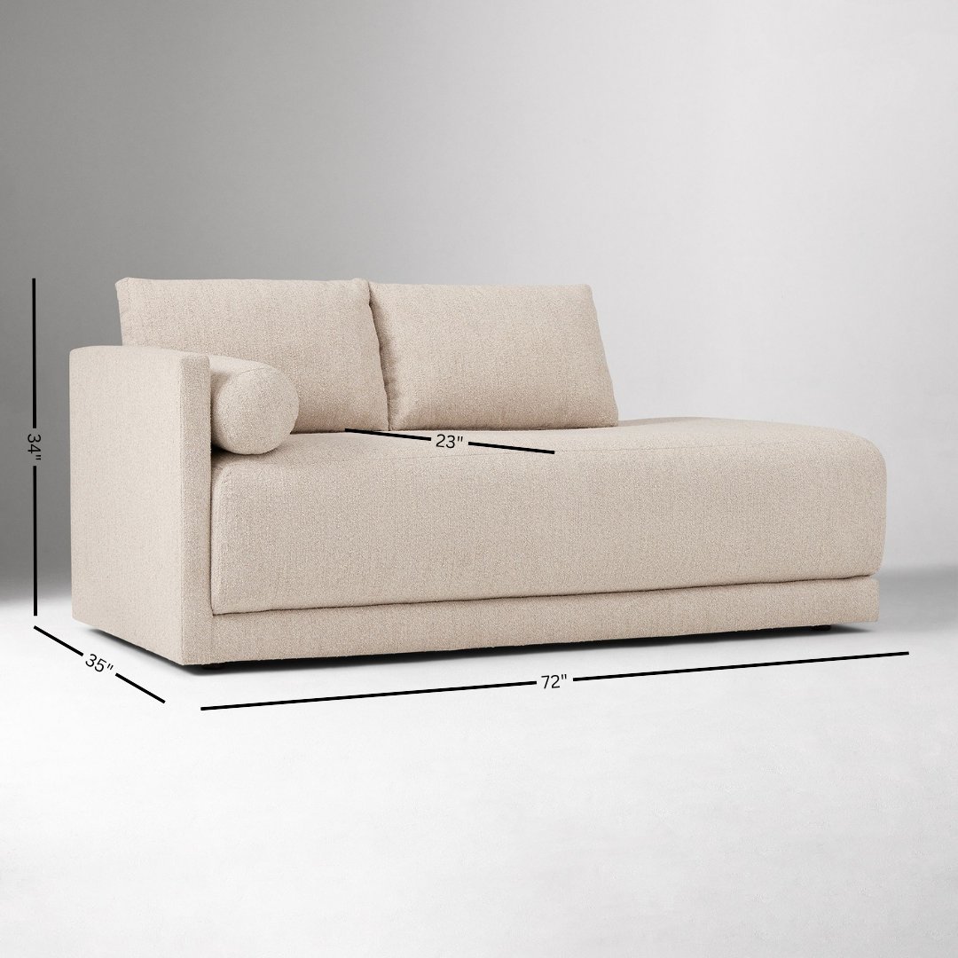 Riggins Boucle Chaise Lounge Sofa