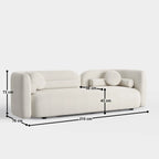 Susan Boucle 3 Seater Sofa